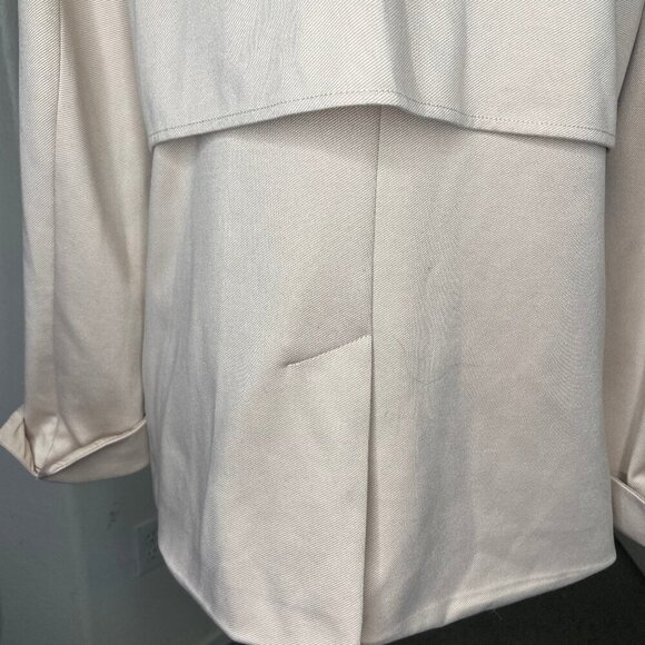 Adrianna Papell Champagne Blush Drape Front Blazer Small Office Classic Sleek - Picture 6 of 12